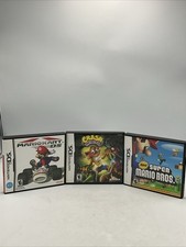 Nintendo DS, Lot Of 3 Case Only, New Super Mario Bros, Mario Kart, Crash, No Gam