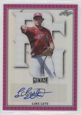 2020 Leaf Perfect Game All-American Classic Metal Pink /20 Luke Leto Auto