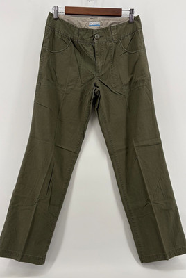 Columbia Sportswear Company Chino Pants Womens Green Cotton Flat Front 8 Reg