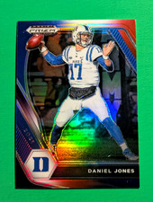 2021 Prizm Draft Picks Collegiate #24 Daniel Jones Red White and Blue Prizm