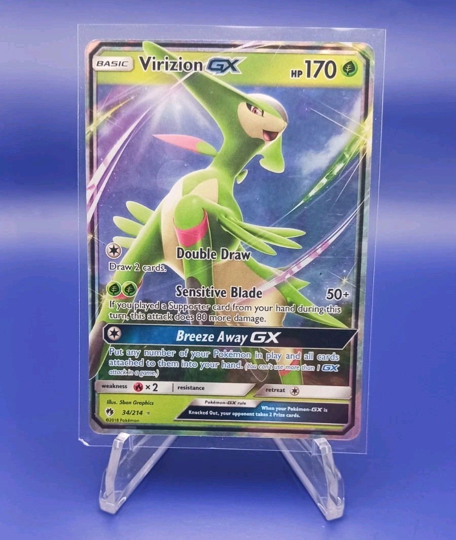 Virizion GX Ultra Rare SM - Lost Thunder 34/214 NM Holo