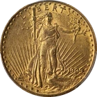 1909-P Saint-Gaudens Gold $20 PCGS MS62 Decent Eye Appeal