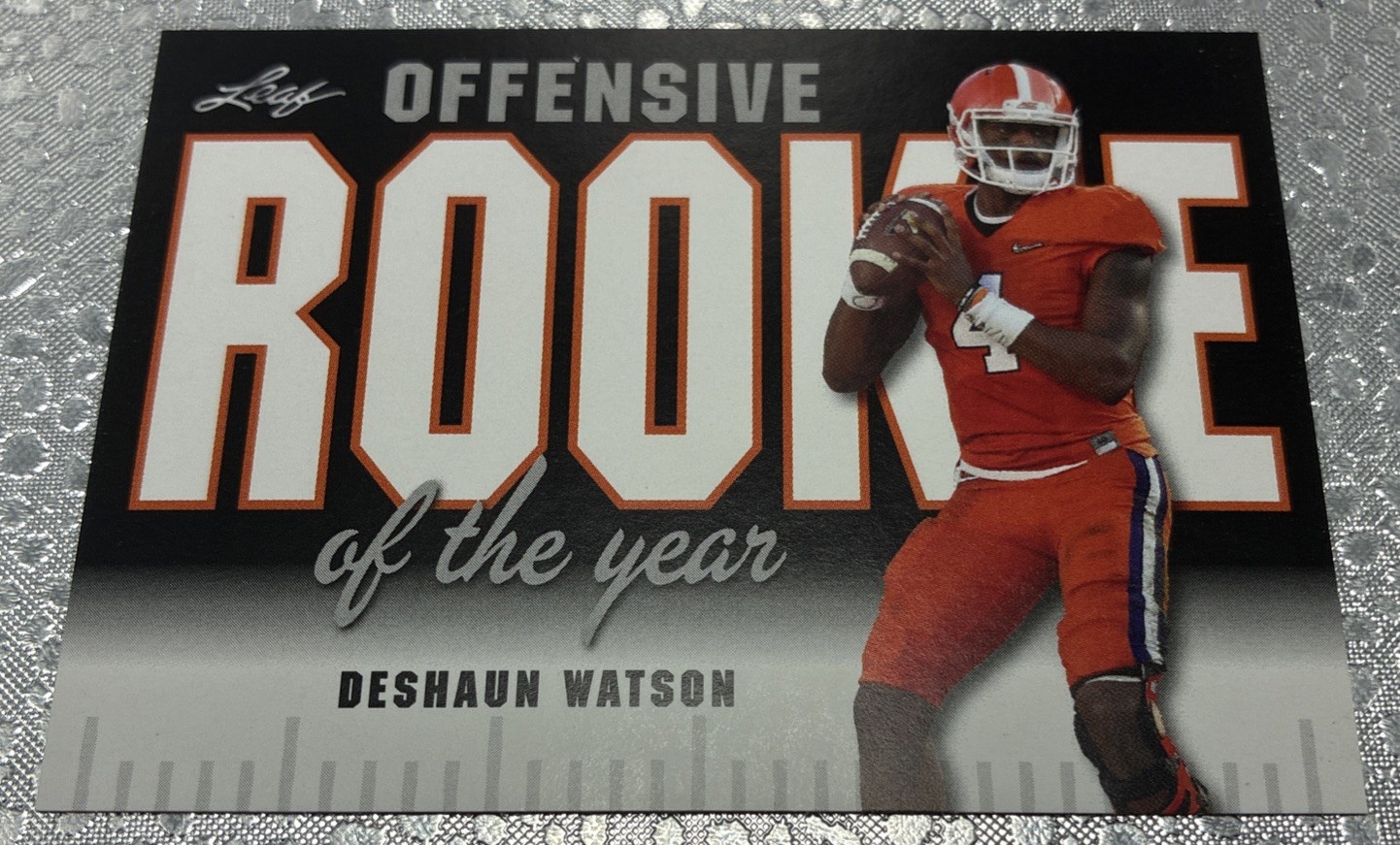 DESHAUN WATSON - 2017 Leaf 'Offensive Player of the Year' Browns QB Clemson RC