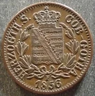 German States - Sax-Coburg and Gotha, Copper 2 Pfennig, 1856F, toned