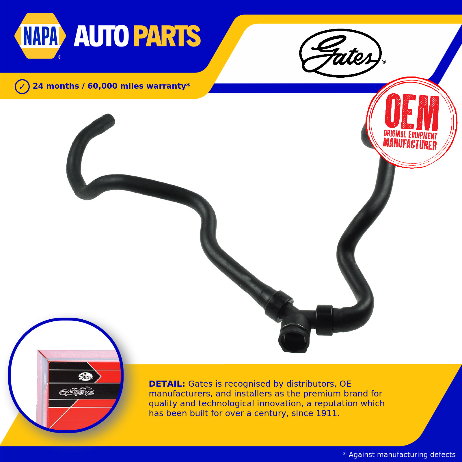 Heater Hose 02-2485 Gates Coolant 13251465 1818499 427522485 Quality Guaranteed
