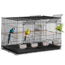 VEVOR 30-inch Flight Bird Cage, 29.9"L x 18.3"W x 18.3"H, Black, Dividable
