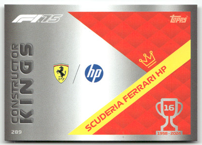 Topps F1 Turbo Attax 2025 Formel 1 No. 289 Scuderia Ferrari Constructor Kings