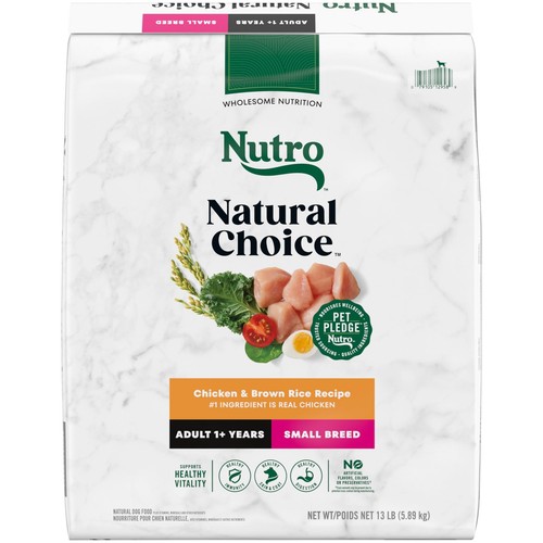 Nutro Natural Choice Adult Small Breed Dry Dog Food, Chicken and Brown Rice, ...