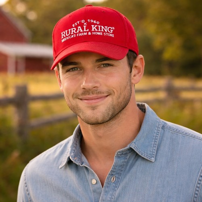 #ad Rural King Hat Red Snapback Cap Americas Farm Home Store Est 1960 Estd Promo Hat $5.55