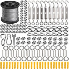 100M Garden Wire for Climbing Plants 2Mm Catenary Wire Trellis Kit, Turnbuckle T