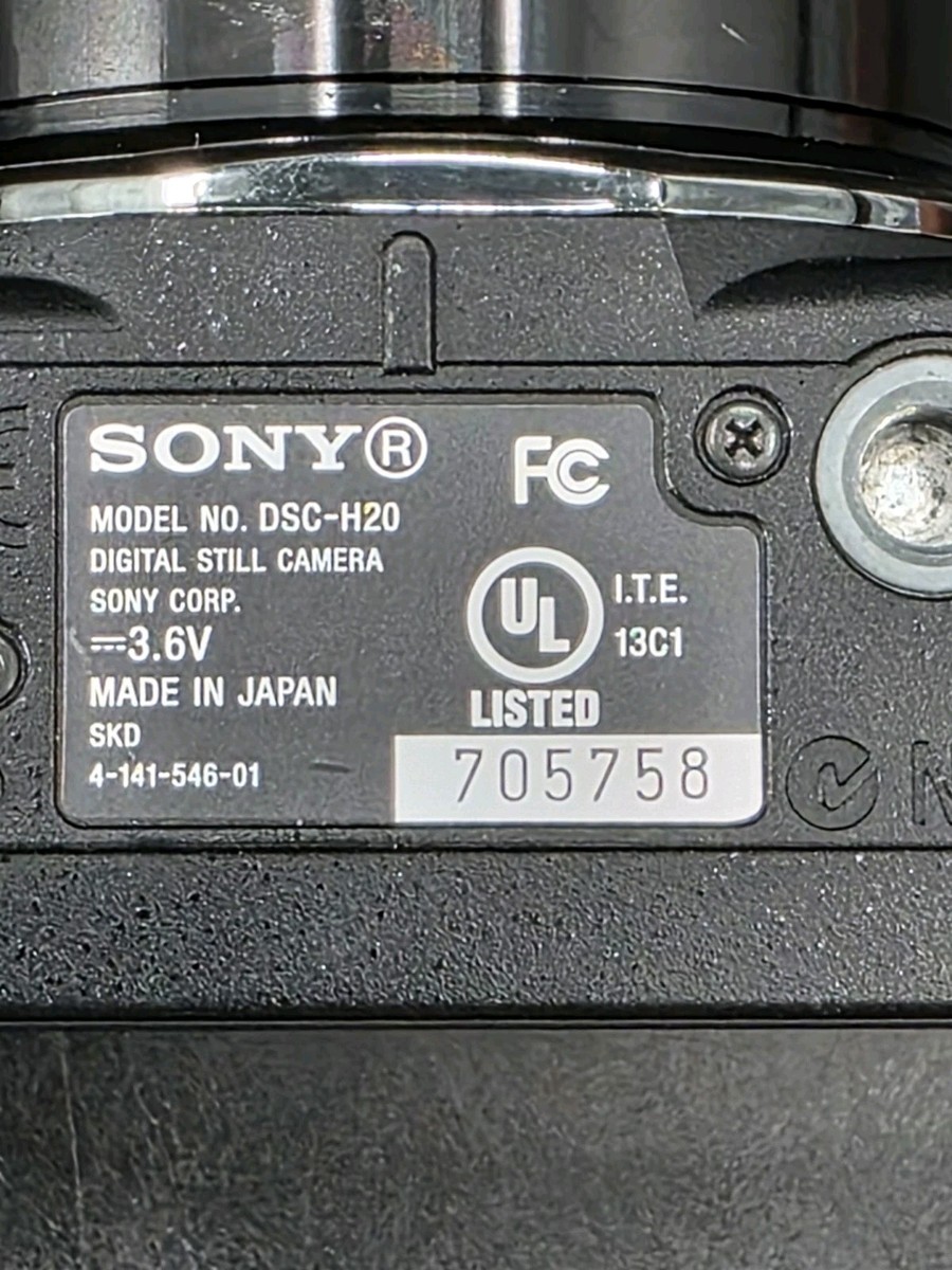 Sony Cyber-Shot DSC-H20 Digital Camera 10.1MP 10x Zoom Black (No