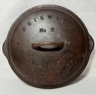 Griswold #8 Cast Iron Raised Letter Low Dome 468 Self Basting Skillet Cover