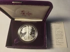 1986-S Proof American Silver Eagle Dollar $1 Box & COA US Mint Bullion OGP-Key