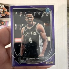 2024-25 Topps Bowman Chrome University De'Aaron Fox Spurs Purple BCV-144 /250