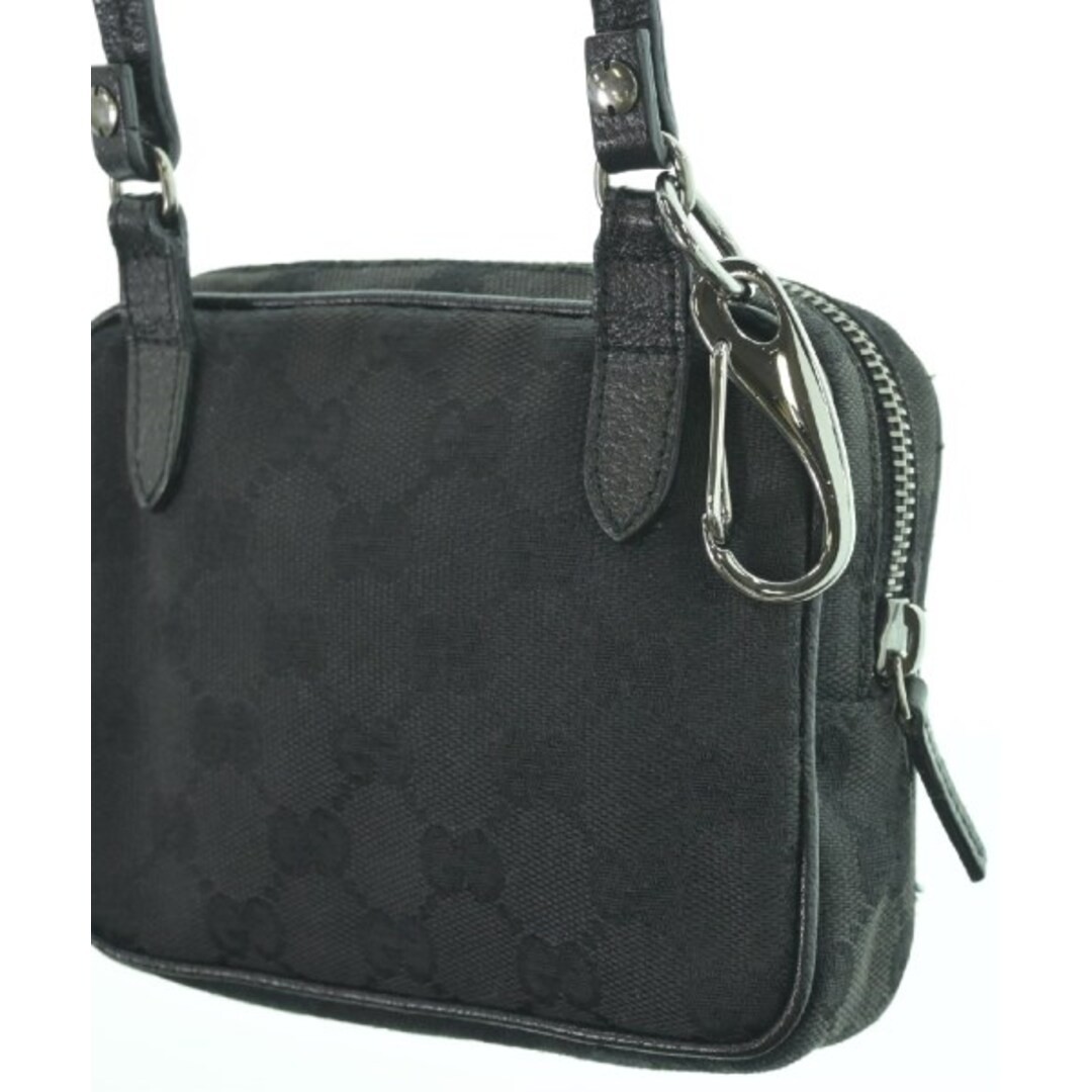 Gucci Black Leather Shoulder Bag Women Used Pre-Owned Free Shipping thumbnail 8