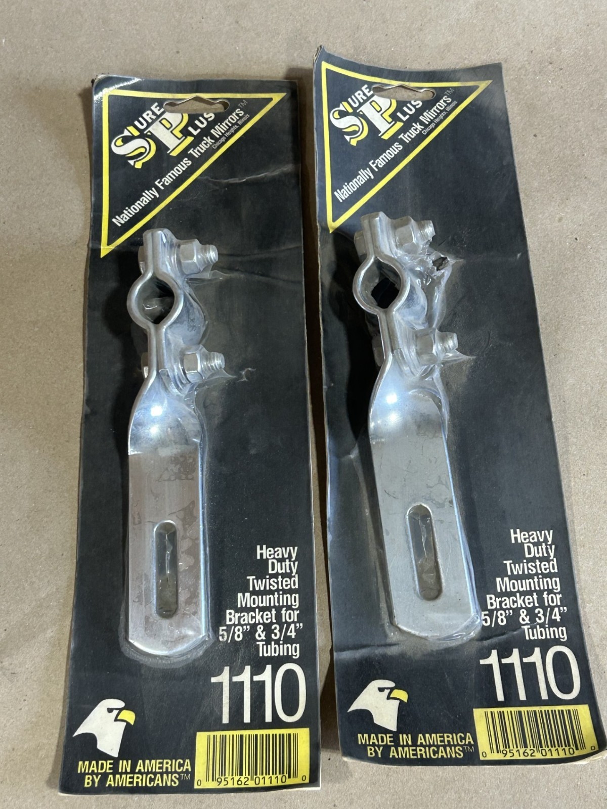 (2) Sure Plus 1110 Heavy Twisted Mirror Mounting Bracket for 5/8" & 3/4" Tube