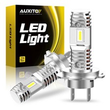 AUXITO H4 9003 LED Headlight Kit Bulbs High Low Beam 6000K Super White 50000LM