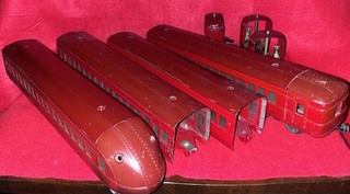 Lionel Rail Chief Cars Prewar 792 (2) 793s 794 & (3) Vestibules