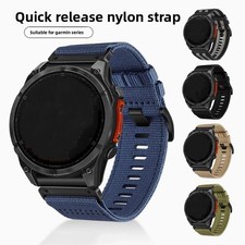 Cinturini Orologio Uomo Tela Nylon Sgancio Rapido Qualità 26mm per Garmin Tactix 7pro