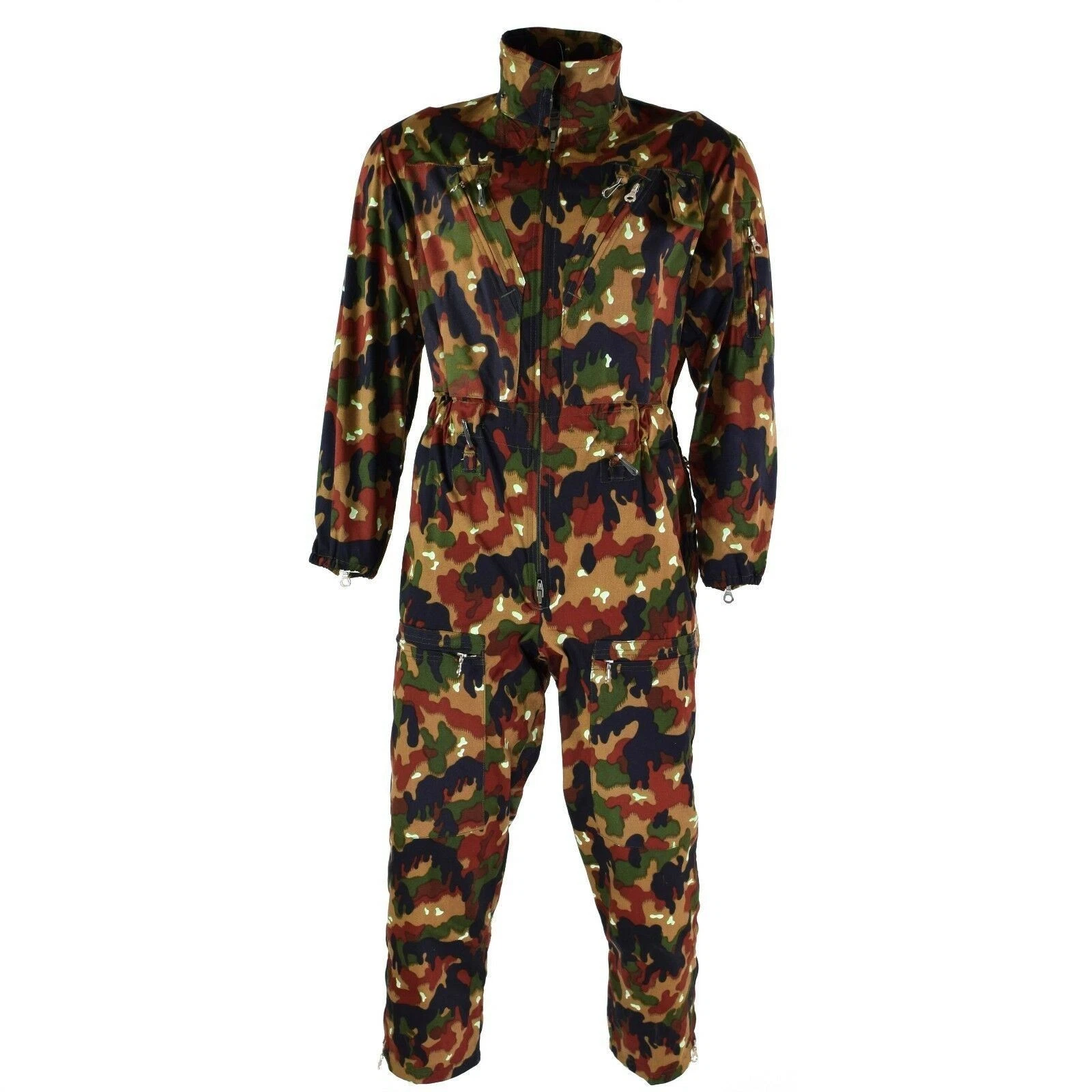 Original Swiss Army Alpine camouflage overalls, tanker military uniform,...