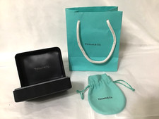 Tiffany  Co. black suede/velvet EMPTY jewelry case, gift bag, pouch