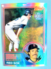 2001 TOPPS ARCHIVES RESERVE WADE BOGGS #7 1983 RC REPRINT #498 BOSTON RED SOX