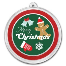 1 oz Silver Colorized Round - Merry Christmas, Festive 85.38 per troy oz