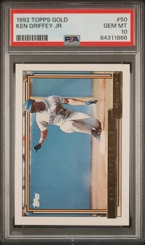 1992 Topps Gold Baseball Card #50 Ken Griffey Jr Graded PSA 10 Gem Mint