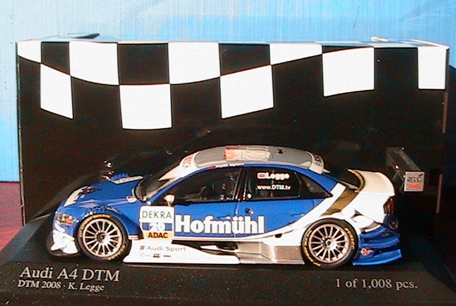 Audi A4 DTM 2008 miniature de course Minichamps 1/43 Legge ADAC