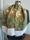 New  Double Layer Men Wool Metallic Vintage Scarf Ascot Opera Paisley Abstract