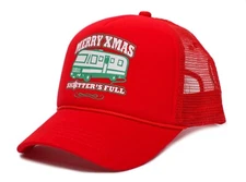 Merry Christmas Hat Xmas Shitter's Full Cap Funny truckers red