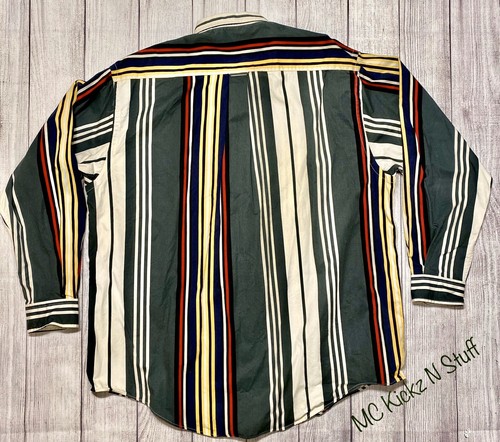 90er Vintage Nautica Button Down Streifen Farben Gr. XL gebraucht Top Zustand - Bild 5 von 5