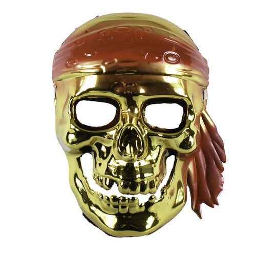 Adult Deluxe Gold Pirate Mardi Gras Masquerade Party Halloween Mask - 第 4/5 張圖片