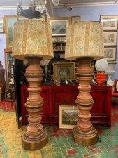 2 Antiche grandi lampade torcieri da terra