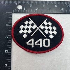 Vintage Car Race Checkered Flag Car Engine 440 Chrysler Mopar Motor Patch 00.p