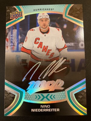 2021-22 Upper Deck MVP Super Script 121 Nino Niederreiter ed/25 SWITZERLAND