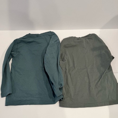 Zara basic boys long t shirts grey green size 4-5 - Picture 4 of 4