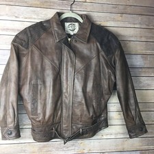 G-III Global Identity Womens Leather Jacket S Brown Vintage