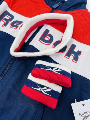 Reebok Kids Tod Track Jkt & Jogger con fasce per testa e braccia taglia 2T COLORE Navy - Foto 8 di 10