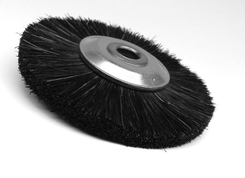 Black Bristle Brush 2-3/4" Unmounted Polishing Wheel 1/4" Arbor Hole - Germany - Picture 6 of 9