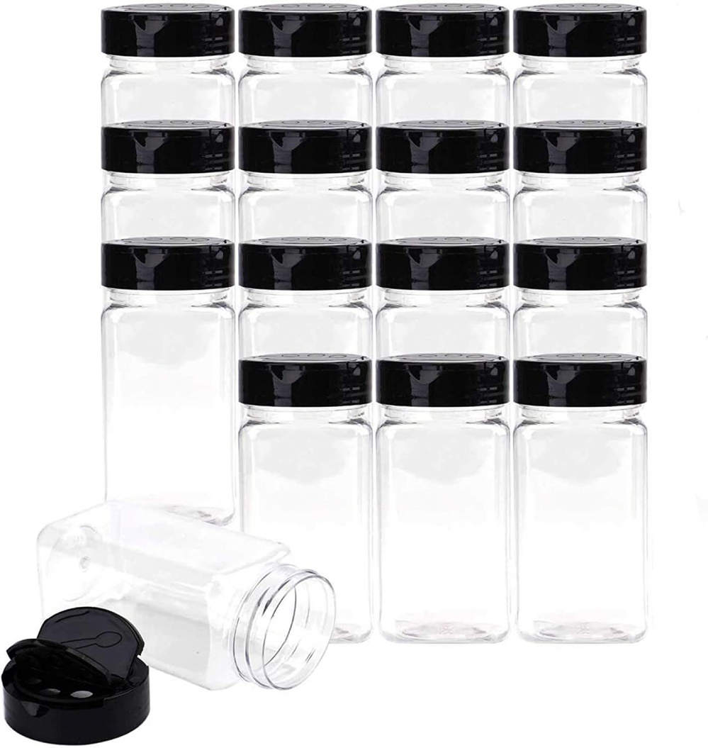 Glass Storage Jar Bekith Spice Jars Bekith 16 Pack Oz Plastic Spice Jars  Bottles Containers With
