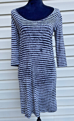 DIESEL Gray Blue Striped Motif Jersey Dress Mini Stretch Scoop Neck M | eBay DIESEL Gray Blue Striped Motif Jersey Dress Mini Stretch Scoop Neck M | eBay