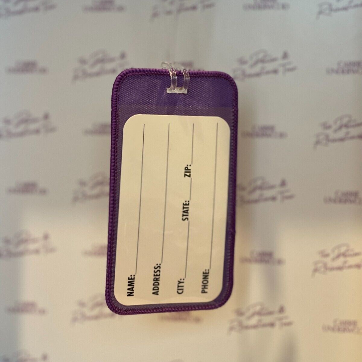 Carrie Underwood Luggage Tag- The Denim and Rhinestones Tour Purple