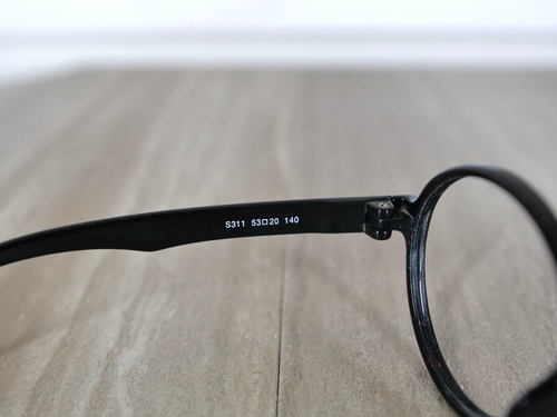 Bonita black plastic frame Eyeglasses S311 140mm 53x20 round made in Korea - Picture 5 of 6