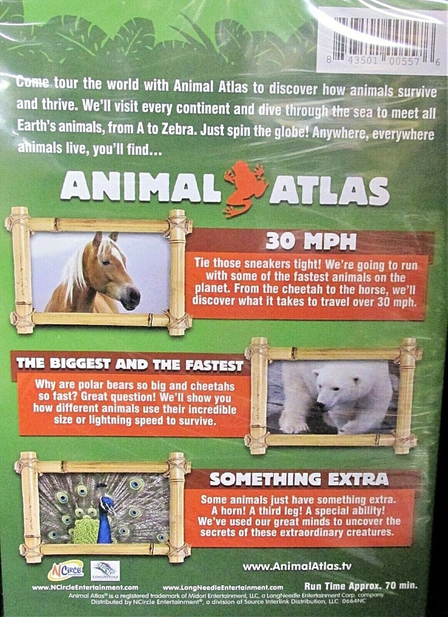 Animal Atlas:Super Hero Animals NEW DVD,Educational Kids age 4up