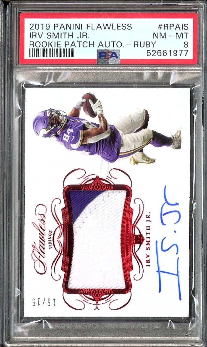 Irv Smith Jr. Panini Flawless Rookie Patch Autographs #RPAIS Ruby