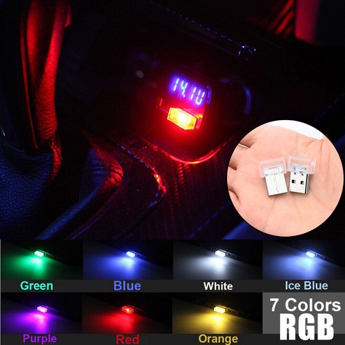 Mini USB Light RGB LED USB Night Light Car Ambient Neon Atmosphere Interior Lamp - Picture 12 of 18