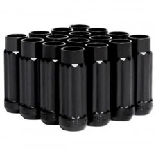 Blox Racing 12-Sided P17 Tuner Lug Nuts 12x1.25 - Black Steel - Set of 16