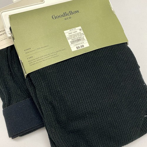 Goodfellow & Co Men's Cotton Blend Thermal Crew Neck Shirt & Pant Black L - Set - Picture 4 of 5