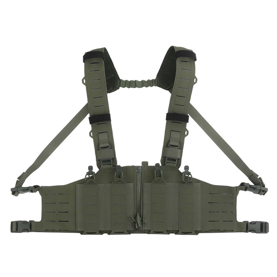 WoSporT Tactical Lightweight SF Style Chest Rig with Magazine Pouch Hunting Camo - Image 4 of 4